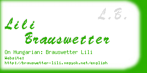 lili brauswetter business card